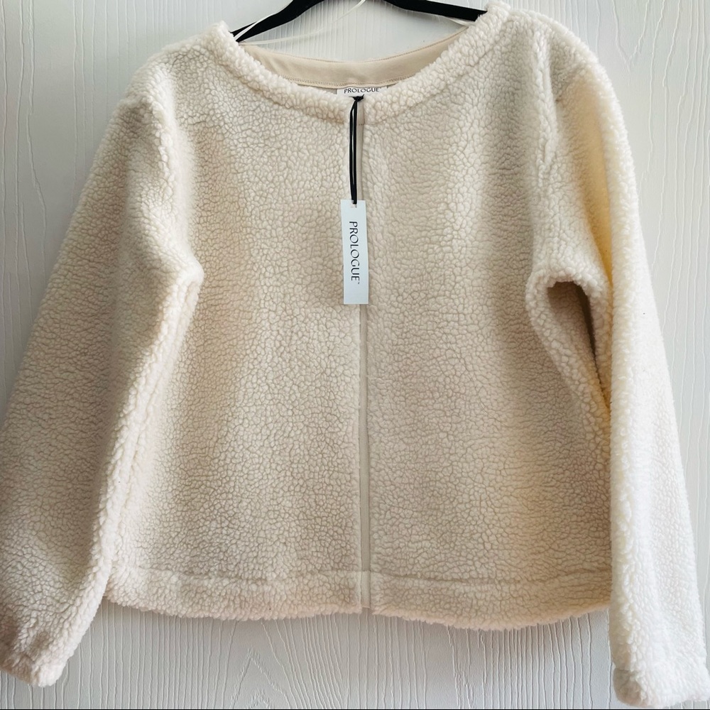Pullover Sweater faux sheep texture